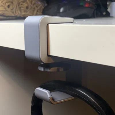 Kệ Treo Tai Nghe - Gắn Dưới Bàn Có Kẹp Vít