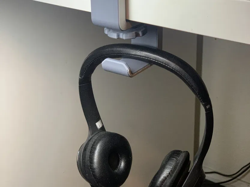 Kệ Treo Tai Nghe - Gắn Dưới Bàn Có Kẹp Vít - Image 2