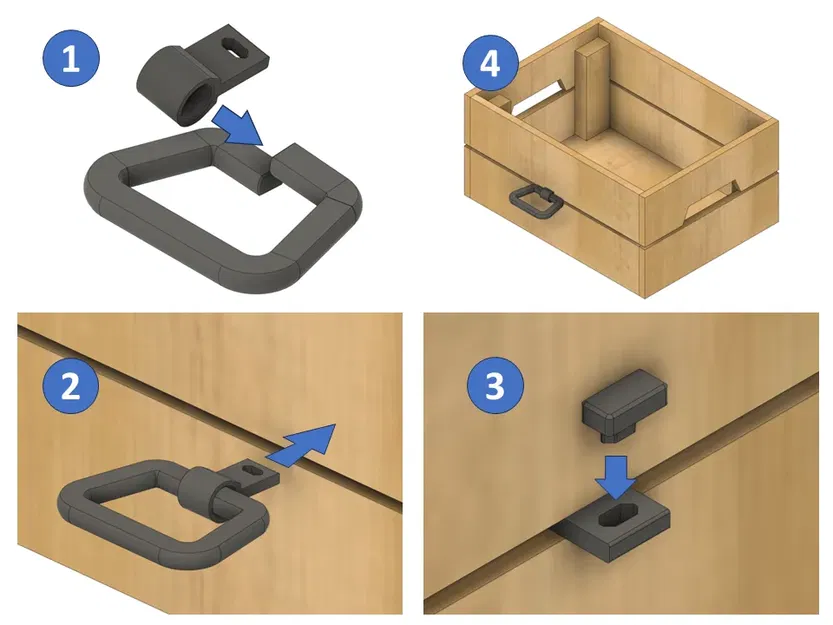 Tay cầm cho thùng Ikea KNAGGLIG - Image 3