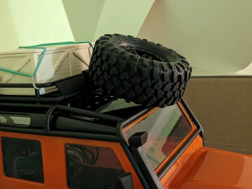 Giá đỡ bánh sơ cua trên nóc cho TRX-4M Defender - Image 3