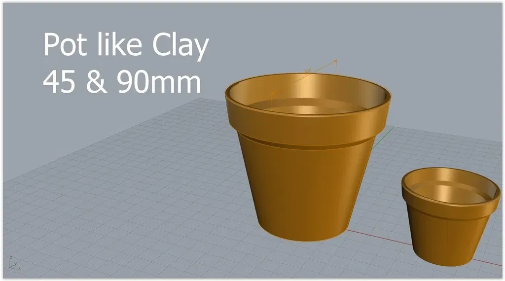 Chậu đất sét 90 và 45 mm - Image 1