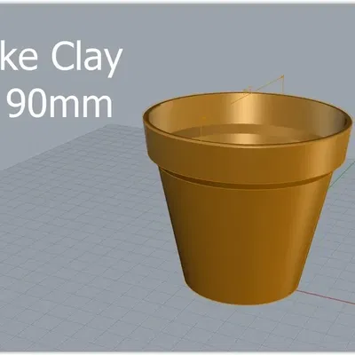 Chậu đất sét 90 và 45 mm