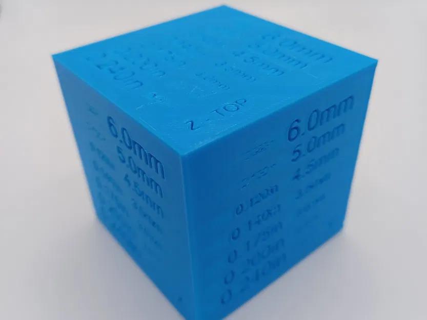 Khối Lập Phương Hiệu Chuẩn Chiều Cao Chữ - Trục X-Y-Z - [Đơn Vị Anh & Mét] - Image 2