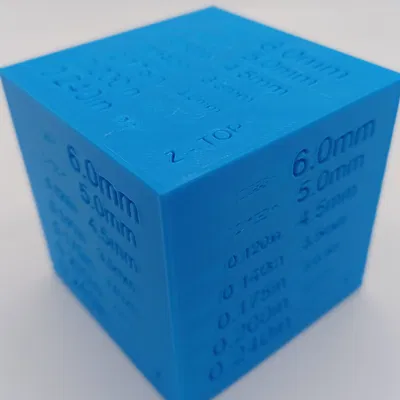 Khối Lập Phương Hiệu Chuẩn Chiều Cao Chữ - Trục X-Y-Z - [Đơn Vị Anh & Mét]