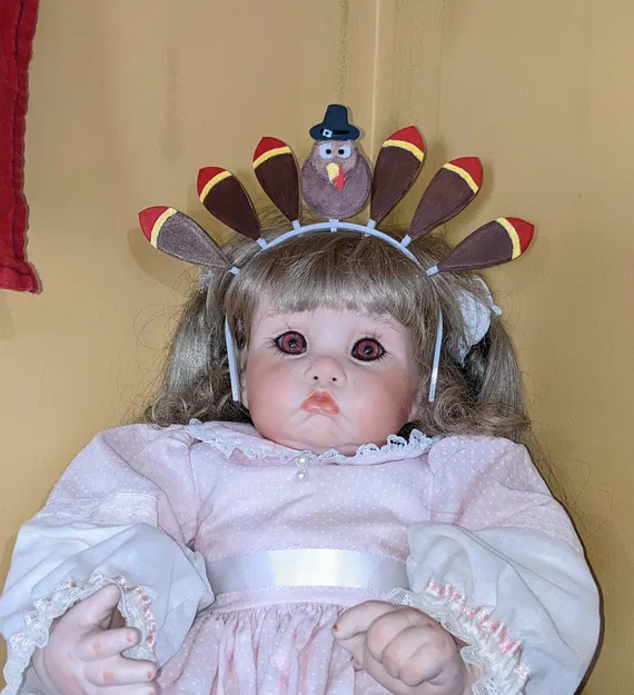 Băng Đô Gà Tây Lễ Tạ Ơn (Cỡ Búp Bê) - Image 1