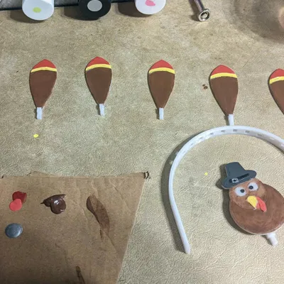 Băng Đô Gà Tây Lễ Tạ Ơn (Cỡ Búp Bê)