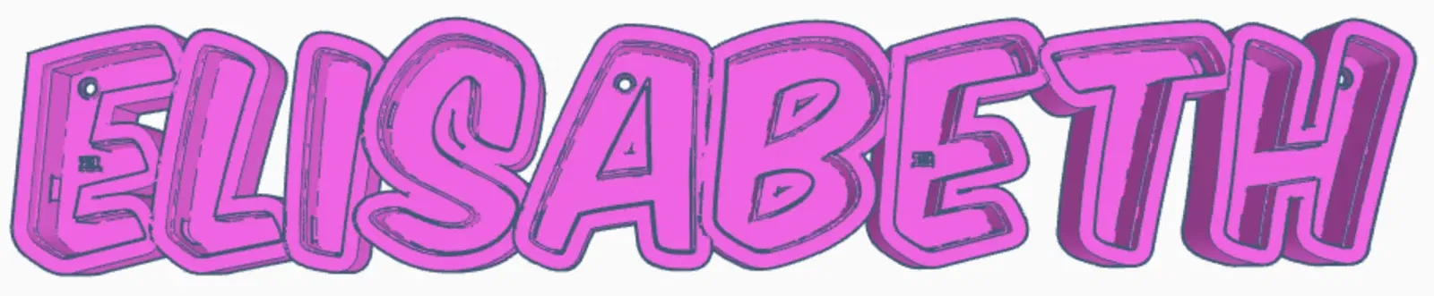 Đèn LED Tên ELISABETH – Tự in 3D - Image 1