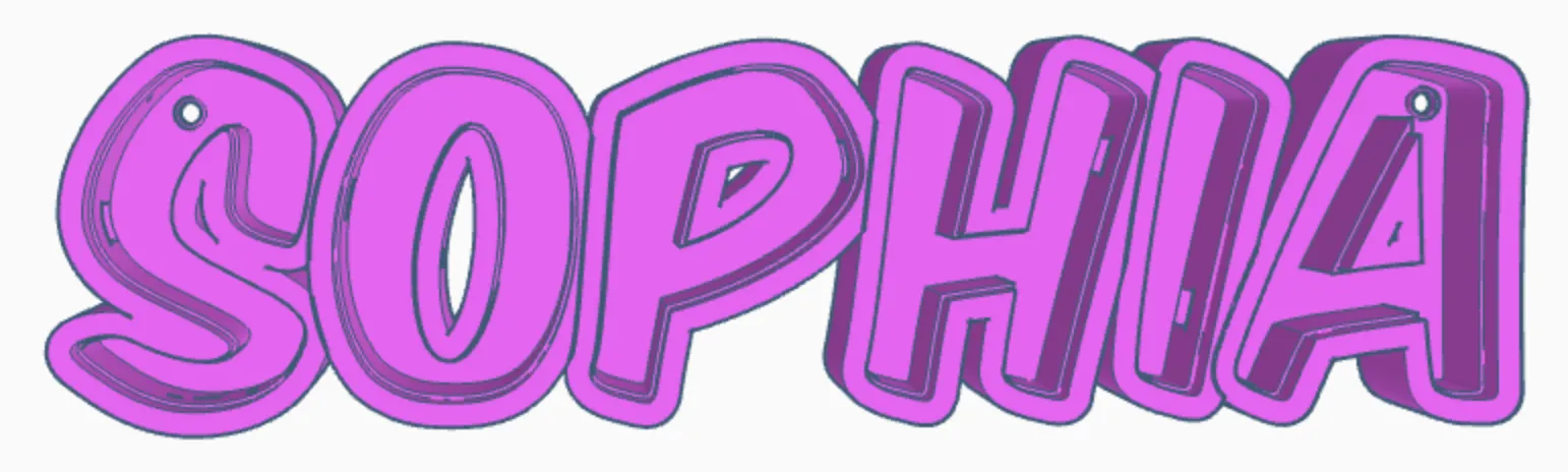 Đèn LED Tên SOPHIA - Mẫu In 3D - Image 1