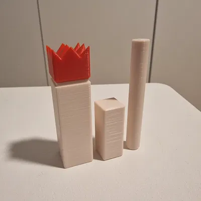 Miniature kubb (indoor table game)