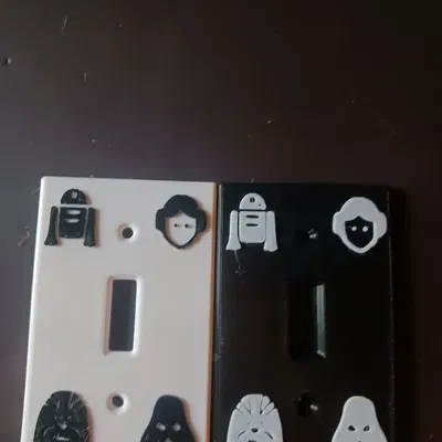 Star wars characters light switch cover.