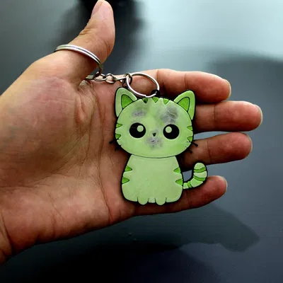 Móc Khóa Mèo Đa Sắc Màu Dễ Thương