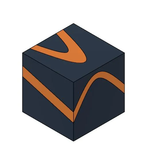 Mô Hình Khối Nếp Gấp Xiên - Image 1