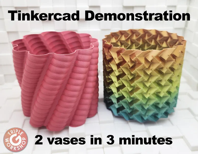 How to Make Spiral Vases - Tinkercad Demonstration - Image 1