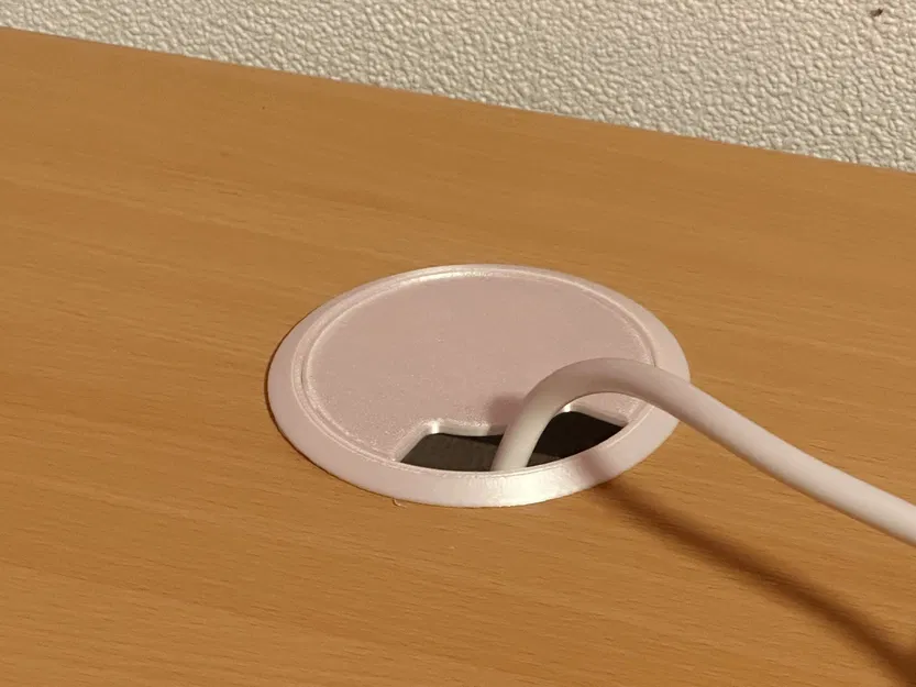 Lỗ Luồn Dây Cáp Bàn 80mm, Nắp Lỗ Bàn Làm Việc - Image 2