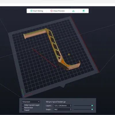 Giá đỡ cuộn chỉ bên hông + hộp dụng cụ cho Flashforge Adventurer 5M Pro