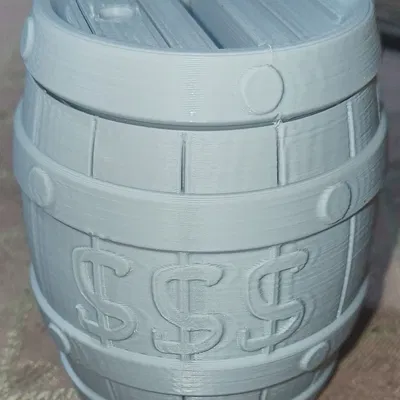 Ống Heo Tiền Xu Hình Thùng Cướp Biển - Không Cần Support