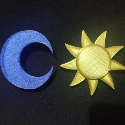 Móc khóa Cặp Đôi Mặt Trời & Mặt Trăng