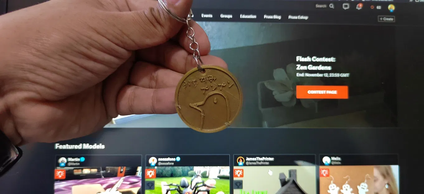 Móc khóa tròn Oyasumi PunPun - Image 1