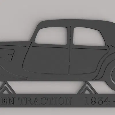 Tranh Tường Silhouette Xe Citroen Traction