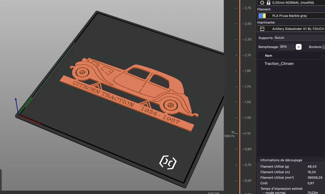 Tranh Tường Silhouette Xe Citroen Traction - Image 2