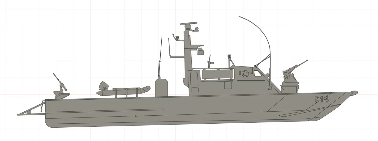 Mô hình tàu tuần tra Dvora - דבורה - Image 1