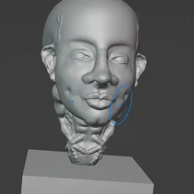 big head muscle man model