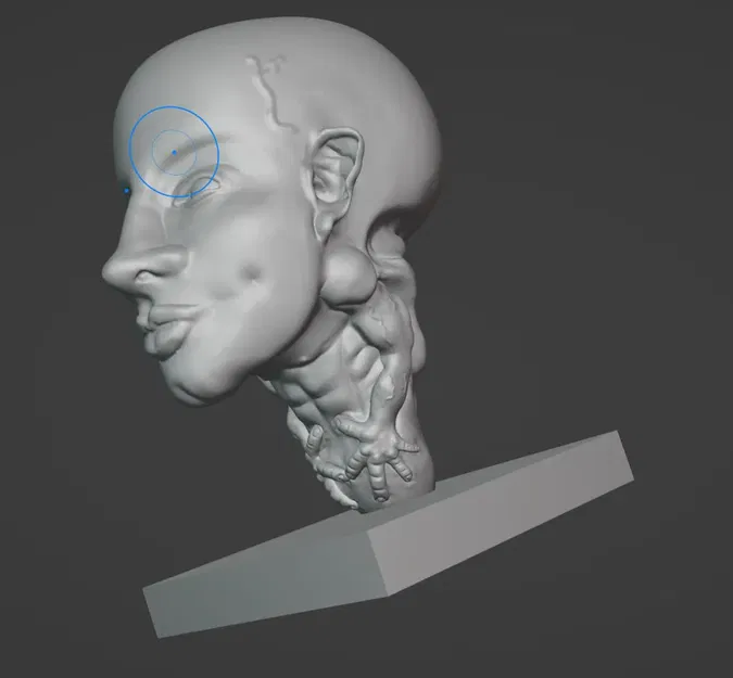 big head muscle man model - Image 3