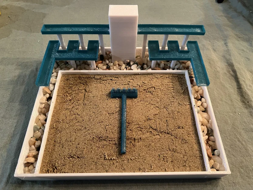 Zen garden with water fountain - Image 1