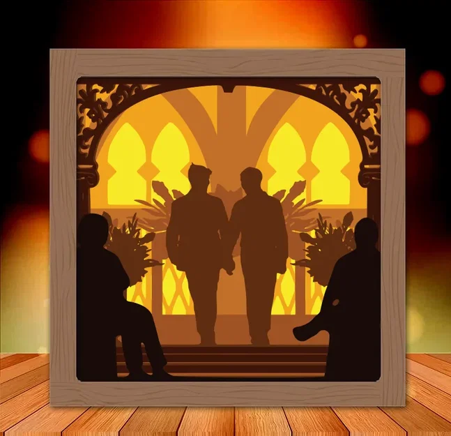 Hộp đèn "Mr and Mr" mừng đám cưới 3 - Image 1