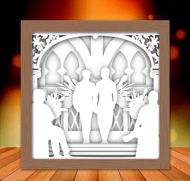 Hộp đèn đám cưới Mr and Mr 1 - Image 2