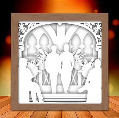 Hộp đèn đám cưới Mr and Mr 1