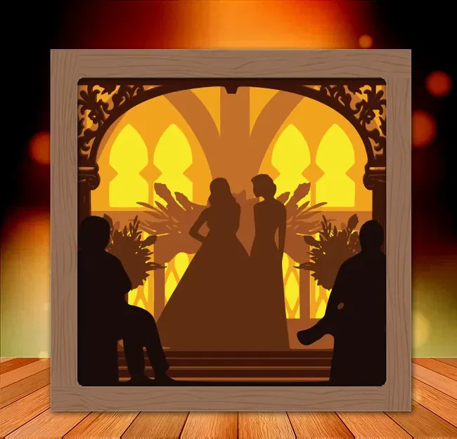 Hộp đèn "Mrs and Mrs" cho đám cưới 1 - Image 1