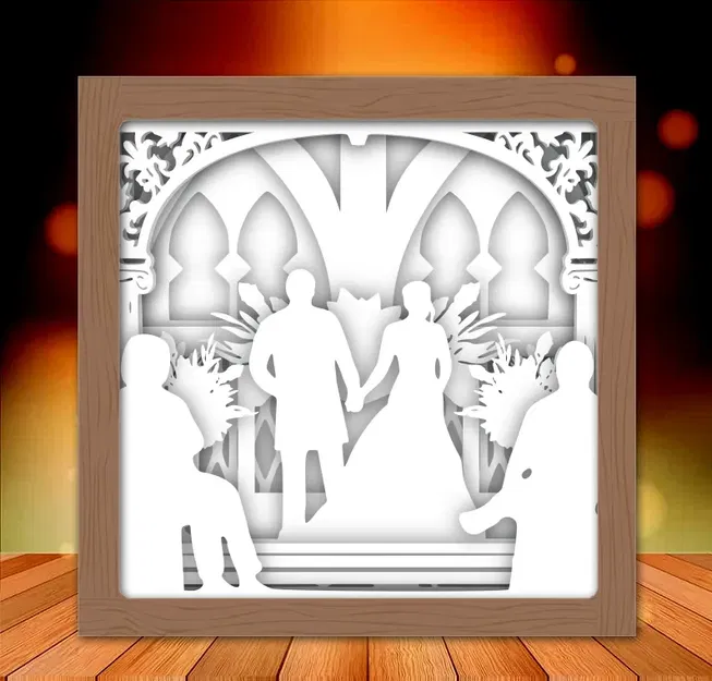 Hộp đèn đám cưới Mr and Mrs 2 - Image 2