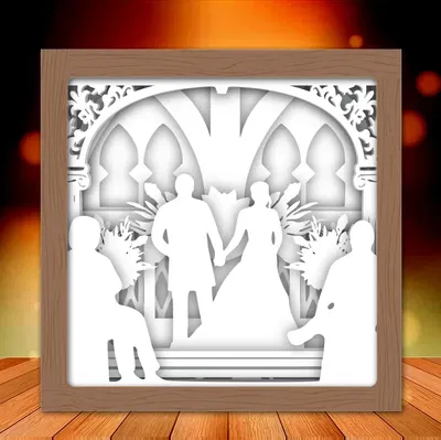 Hộp đèn đám cưới Mr and Mrs 2