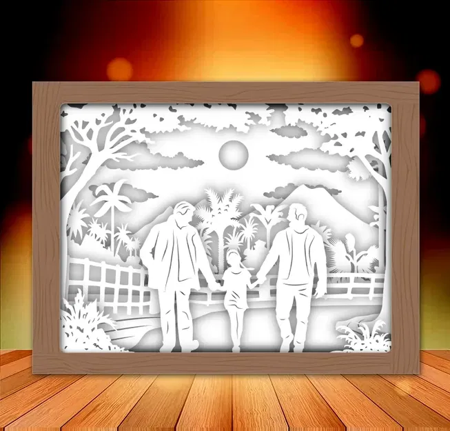 Hộp đèn Ông và con gái - Image 2