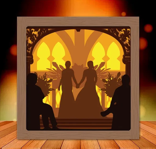 Hộp đèn cưới Cô Dâu Chú Rể 2 - Image 1