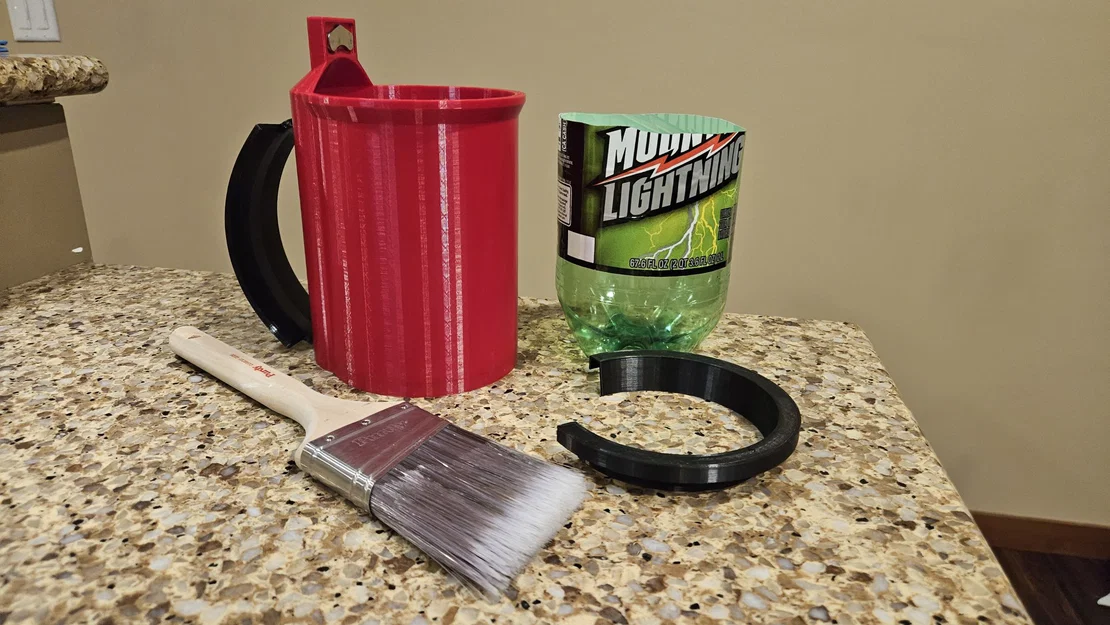 Hand Painting Pail!! Uses 2 Liter Pop/Soda Bottles for Reusable/Disposable Inserts. - Image 2