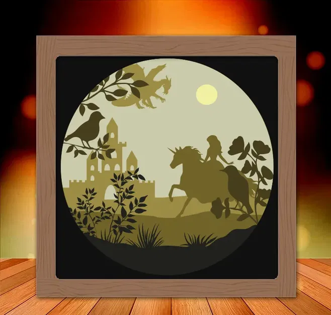 Hộp Đèn Kỳ Lân Và Công Chúa - Image 1