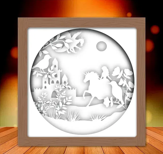 Hộp Đèn Kỳ Lân Và Công Chúa - Image 2