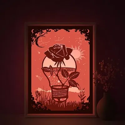 Hộp Đèn Hoa Hồng Thiên Hà