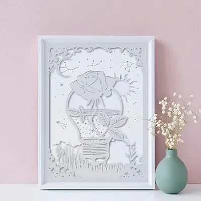 Hộp Đèn Hoa Hồng Thiên Hà