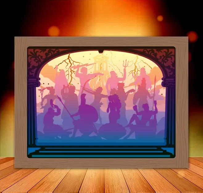 Hộp đèn 12 vị thần Olympia - Image 1