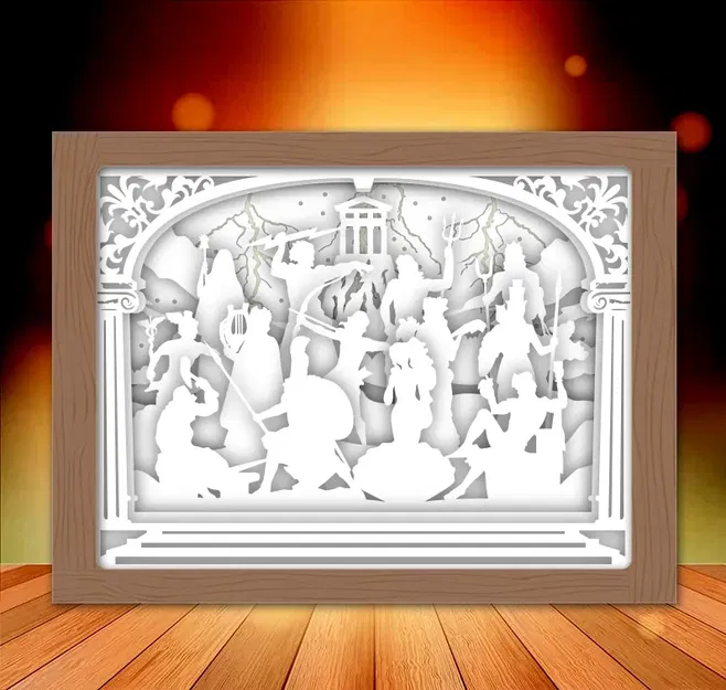 Hộp đèn 12 vị thần Olympia - Image 2