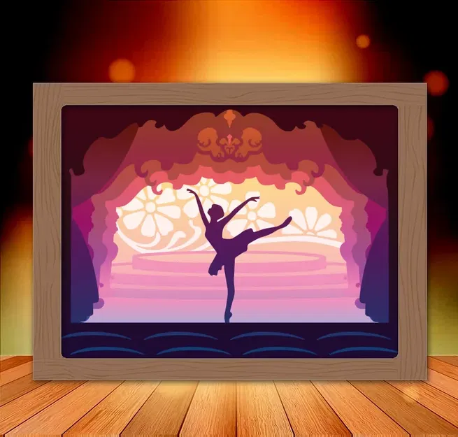 Mẫu Hộp Đèn Ballet 3D - Image 1