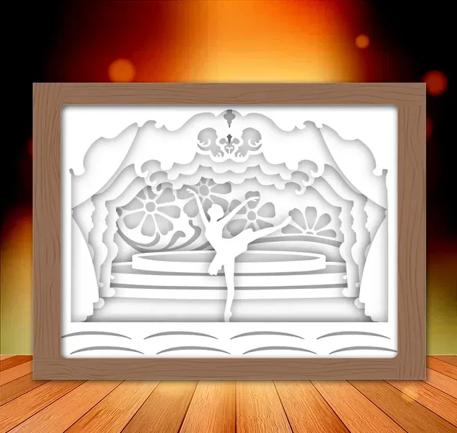 Mẫu Hộp Đèn Ballet 3D - Image 2