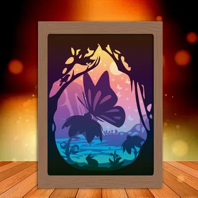 Hộp Đèn Con Bướm