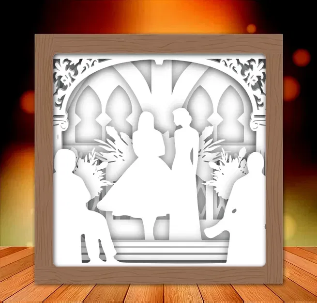 Hộp Đèn Cưới Mrs and Mrs 4 - Image 2