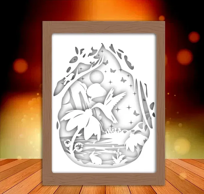 Mô hình Hộp đèn Chim ruồi (Hummingbirds lightbox) - Image 2