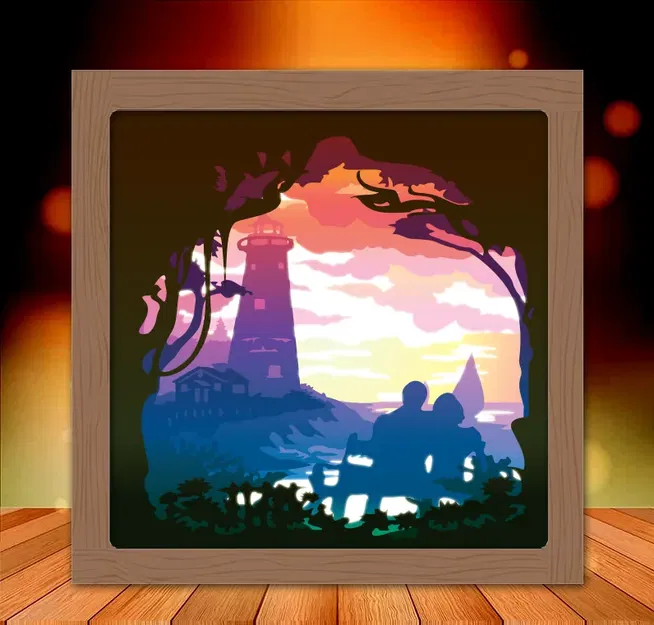 Mô hình đèn hộp vuông thouse - Image 1