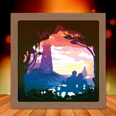 Mô hình đèn hộp vuông thouse